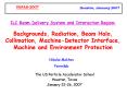 ILC Beam Delivery System and Interaction Region: Backgrounds, Radiation, Beam Halo, Collimation, Mac PowerPoint PPT Presentation