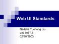 Web UI Standards PowerPoint PPT Presentation