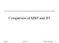 Comparison of MRP and JIT PowerPoint PPT Presentation