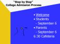 Step by Step College Admission Process PowerPoint PPT Presentation