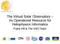 The Virtual Solar Observatory An Operational Resource for Heliophysics Informatics PowerPoint PPT Presentation