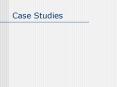 Case Studies PowerPoint PPT Presentation