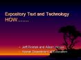 Expository Text and Technology HOW. PowerPoint PPT Presentation