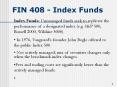 FIN 408 Index Funds PowerPoint PPT Presentation