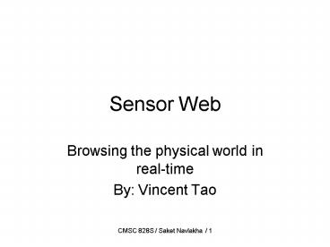 Sensor Web
