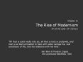 The Rise of Modernism PowerPoint PPT Presentation