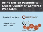 Using Design Patterns to Create CustomerCentered Web Sites