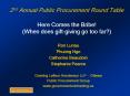2nd Annual Public Procurement Round Table Here Comes the Bribe When does giftgiving go too far