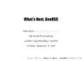 What's Next, GeoRSS PowerPoint PPT Presentation