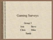 Gaming Surveys