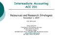 Intermediate Accounting ACC 201 PowerPoint PPT Presentation