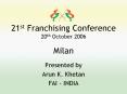 21st Franchising Conference 20th October 2006 Milan PowerPoint PPT Presentation
