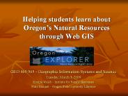 GEO 465565 Geographic Information Systems and Science