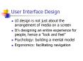 User Interface Design PowerPoint PPT Presentation