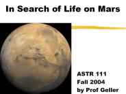 In Search of Life on Mars