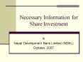 Necessary Information for Share Investment PowerPoint PPT Presentation