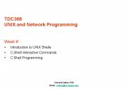 TDC368 UNIX and Network Programming