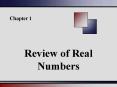 Review of Real Numbers PowerPoint PPT Presentation