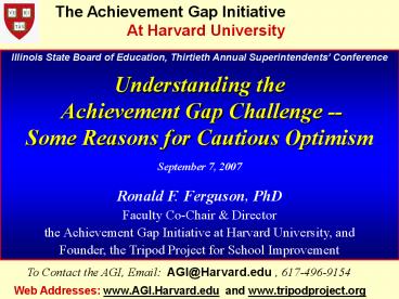 Illinois State Board of Education, Thirtieth Annual Superintendents Conference