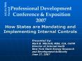 How States are Mandating and Implementing Internal Controls PowerPoint PPT Presentation