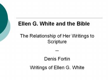 The Relationship of Her Writings to Scripture