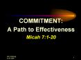 COMMITMENT: PowerPoint PPT Presentation