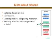 More about classes
