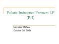 Polaris Industries Partners LP PII PowerPoint PPT Presentation