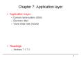 Chapter 7: Application layer PowerPoint PPT Presentation