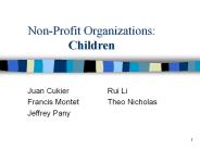 Non-Profit Organizations: Children