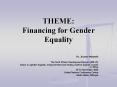 THEME: Financing for Gender Equality PowerPoint PPT Presentation