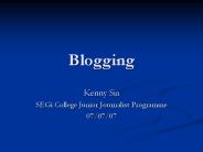 Blogging