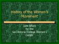 History of the Womens Movement PowerPoint PPT Presentation