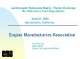 Engine Manufacturers Association PowerPoint PPT Presentation