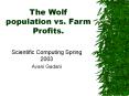 The Wolf population vs. Farm Profits. PowerPoint PPT Presentation