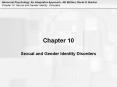 Chapter 10 Sexual and Gender Identity Disorders PowerPoint PPT Presentation