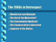 The 1960s in Retrospect