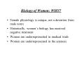 Biology of Women: WHY PowerPoint PPT Presentation