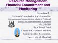 Resource Management, Financial Commitment and Monitoring PowerPoint PPT Presentation