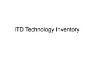 ITD Technology Inventory