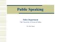 Public Speaking PowerPoint PPT Presentation