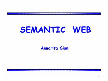 SEMANTIC WEB