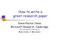 How to write a great research paper PowerPoint PPT Presentation