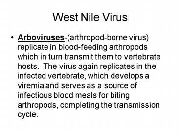 West Nile Virus