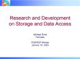 Research and Development on Storage and Data Access PowerPoint PPT Presentation