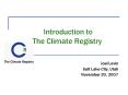 Introduction to The Climate Registry PowerPoint PPT Presentation