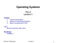Operating Systems Tim Ji Lecture 1 PowerPoint PPT Presentation