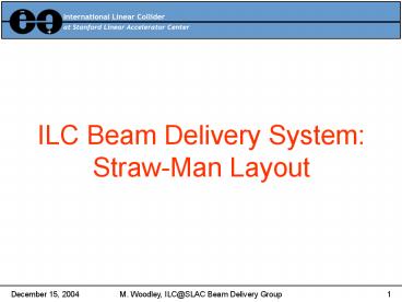 ILC Beam Delivery System: