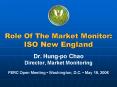 Role Of The Market Monitor: ISO New England PowerPoint PPT Presentation