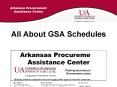 All About GSA Schedules PowerPoint PPT Presentation